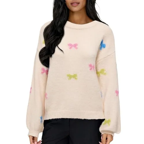 Onlbrunhilda Life Ls Bow O-Neck KNT