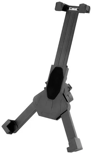 Adam Hall THMS 1 Tablet-Ständer - Ständer für Tablets, geeignet für 7,9 bis 12,6 Zoll Tablets, mit flexiblem Kugelgelenk für optimalen Sichtwinkel und integriertem Aufnehmer für Powerbank oder Smartphone.