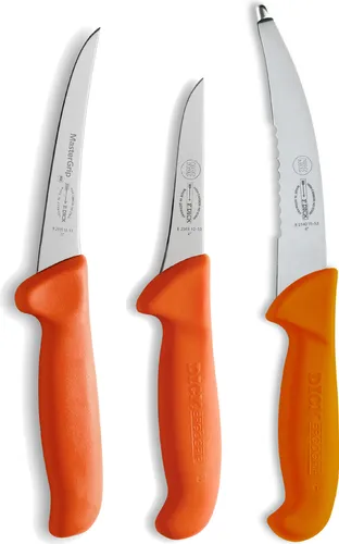 F. DICK Messer Set ErgoGrip 3-teilig – Jagd Outdoor - Praktisches Messer Set für Jäger: Aufbrech-, Ausbein- und Ringelmesser mit rutschfestem Griff für ermüdungsfreies Arbeiten, ideal für die Wildverarbeitung im Outdoor-Bereich.