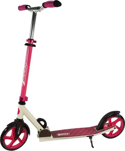 Best Sporting 30452 - Scooter 205 Pink Weiß - Roller / Kickboards mit pulverbeschichtetem Aluminiumrahmen, 3-fach höhenverstellbarem Lenker und ergonomischen Handgriffen für maximalen Komfort. Ideal für unebene Untergründe und einfach zusammenklappbar für den Transport.