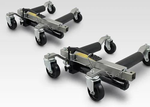 MS-Point BITUXX® Rangierhilfe 2 Stück - Hydraulischer Rangierheber für Autos - Rangierhilfen für Wohnmobile, 2x hydraulische Rangierroller, belastbar bis 680 kg pro Stück, ideal für müheloses Rangieren und Verschieben von Fahrzeugen.