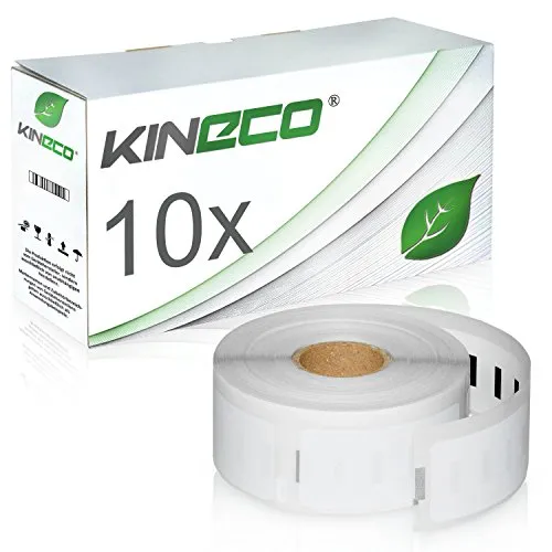 Adress-Etiketten Rollen kompatibel mit Dymo 11352 für Dymo LabelWriter 450 Twin Turbo, Labelwriter 400 Twin Turbo, 310, 320, 330 Series Turbo, SE450 - je 500 (5000x) Etiketten 54x25mm 10