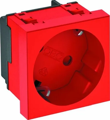 OBO Bettermann 6120079 33° 1-f. 250V 10/16A signalrot RAL3001 Steckdose ...