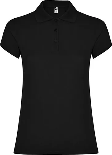 Roly PO6634 | Damen Star Woman Poloshirt, Piqué - Farbe: Black 02 - Größe: XL