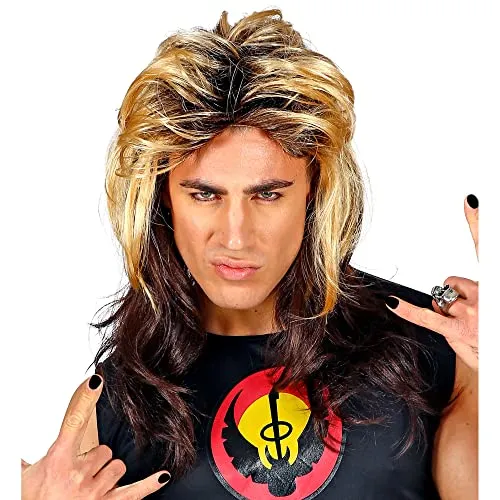 W WIDMANN MILANO Party Fashion 04436 - Perücke 80er Jahre Rocker, Karneval, Mottoparty