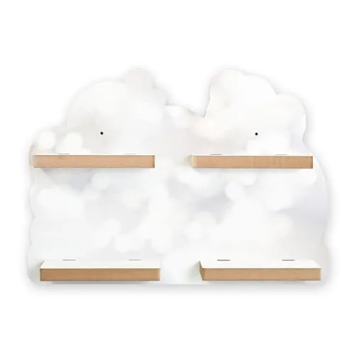 Kreative Feder Wandregal für Tonies – Musikboxregal-Erweiterung mit Platz für bis zu 20 Tonie-Figuren (Licht grau)