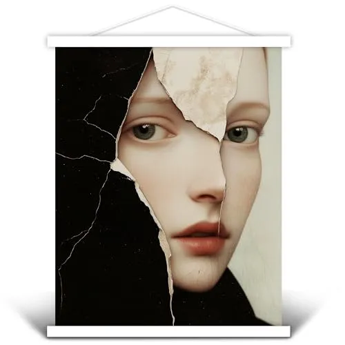 PANORAHMA BILDERRAHMEN Posterleiste 22cm (A4) / Posterschiene aus Massiv-Holz/Magnetischer Posterhalter für alle Größen/Einfache Posteraufhängung & unkompliziertes Wechseln/Weiß