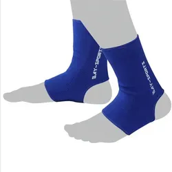 BAY-Sports Fußbandage Uni Knöchelbandage Fußgelenkbandage Sprunggelenk Uni blau, werden blau L