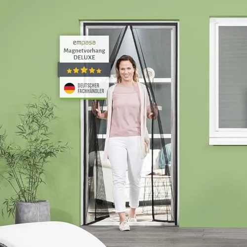 empasa Fliegengitter Tür Magnet Fliegenvorhang DELUXE in schwarz von empasa