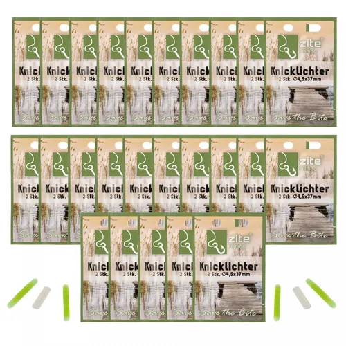 Knicklicht Set Angeln 4,5x37mm Light Sticks gelb/grün Nachtangeln Zite Fishing