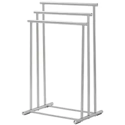 WENKO Handtuch Ständer LIONI aus Edelstahl - Handtuchhalter aus hochwertigem Edelstahl, modern im Design und freistehend – ideal für jedes Badezimmer.