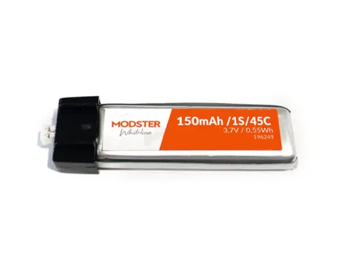 Modster LiPo Akku 1S 3.7V 150 mAh 45C Ultra Micro WhiteLine MD10107