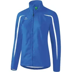 Erima Damen Leichtathletik Laufjacke - New Royal/Weiß, 40 EU - Sportjacken mit femininen Schnitt, wind- und wasserabweisend, ideal für Läuferinnen. Leichte Rippstop-Belüftung und reflektierendes Logo für optimale Sichtbarkeit.