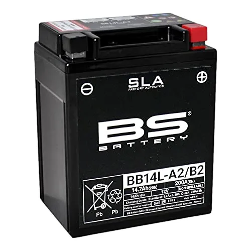 BS Battery 300759 BB14L-A2 AGM SLA Motorradbatterie von BS BATTERIE