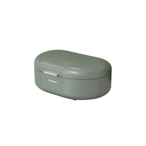 SIEGWERK Brotkasten PANEA M aus pulverbeschichtetem Metall - Stylischer Brotkasten aus robustem Metall für eine frische Aufbewahrung von Brot und Gebäck. Mit durchdachter Belüftung und elegantem Retro-Design ist er die perfekte Ergänzung für jede moderne Küche.