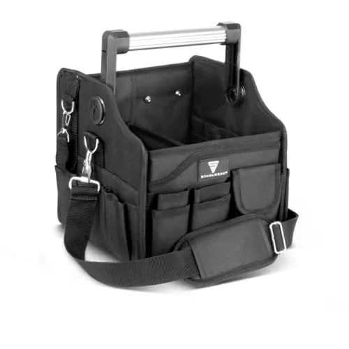 STAHLWERK Werkzeugtasche – Robuste Montagetasche mit 14 Außentaschen - Werkzeugtaschen: Langlebige und strapazierfähige Tasche aus Polyester mit 14 Außentaschen für optimalen Stauraum und schnellen Zugriff auf Ihre Werkzeuge.