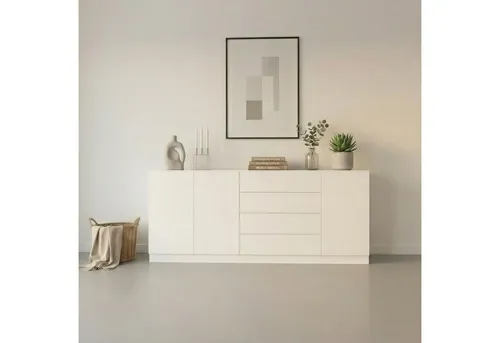 borchardt Möbel Sideboard Vaasa, 190 cm in Weiß Matt
