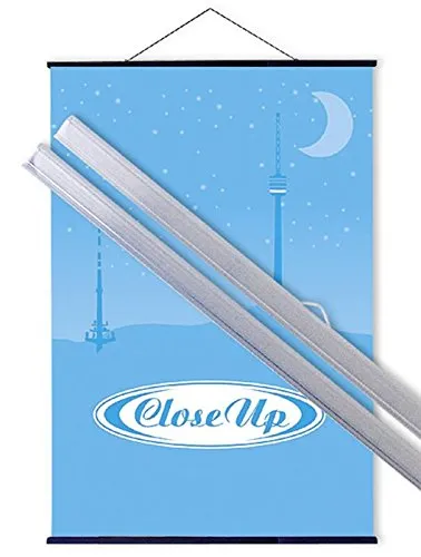 Close Up Kunststoff Posterleisten transparent (70 cm) Poster-Aufhänger, Posterschienen, Plakatleisten, Klemmschienen (27,5 inch)