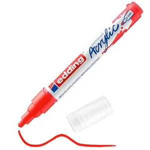 edding 5100 Acrylstift rot 2,0 - 3,0 mm, 1 St. in rot von edding