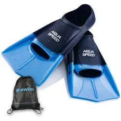 Aqua Speed Flosse - Kurze Trainingsflossen für hohen Vortrieb - Flossen für Schwimmtraining, bieten maximale Kraftübertragung durch verstärkte Seitenelemente und optimieren deine Beinarbeit für Technik und Ausdauer.