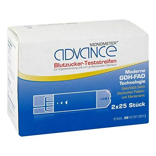 Advance Monometer Blutzucker-Teststreifen Gdh 50 ST