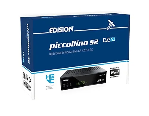 Edision Piccollino S2 Full HD Sat Receiver - TV-Receiver mit 1080p Full HD Auflösung, Firmware aktualisierbar und ideal für beste Bildqualität bei Satellitenempfang.