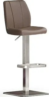 Robas Lund Barhocker mit Lehne - drehbar & höhenverstellbar - Stylischer Barhocker mit pflegeleichtem Kunstlederbezug und Komfortschaumfüllung. Ideal für individuelles Sitzen von 56 bis 81 cm, max. Belastbarkeit 120 kg.