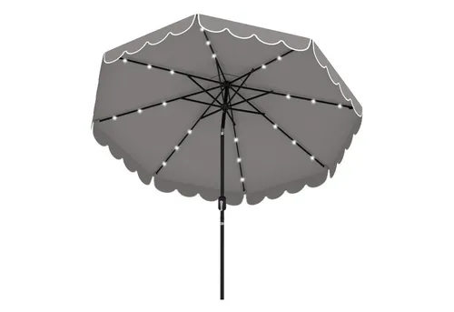 GOPLUS Sonnenschirm 300 cm mit LED-Beleuchtung