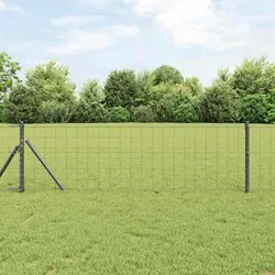 Maison Exclusive Zaun mit Pfosten Grau 0,4 x 10 m – Robuste Gartenlösung