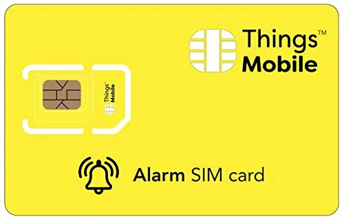 SIM-Karte für Alarm und DIEBSTAHLSICHERUNG - Things Mobile - mit weltweiter Netzabdeckung und Mehrfachanbieternetz GSM/2G/3G/4G. Ohne Fixkosten und ohne Verfallsdatum. 30 € Guthaben inklusive