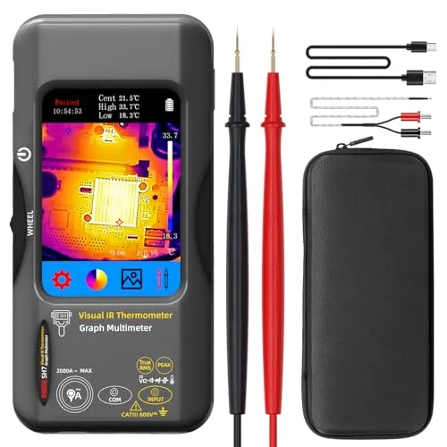 BSIDE SH7 Wärmebildkamera Multimeter 2 in 1 Multimeter Digital 20000 Counts TRMS mit 3.98