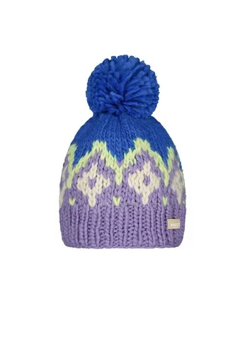 Barts - Women's Curley Beanie - Bunte Strickmütze mit Bommel - Stylische und gemütliche Strickmütze mit trendigem Bommel in buntem Design. Ideal für den Alltag, bietet Stretch für perfekten Sitz. Materialmix sorgt für angenehmen Tragekomfort.