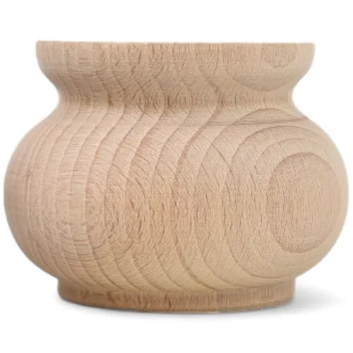 Holzando Holzfüße für Möbel aus Buche ø75 - naturbelassenes Holz - ideal für Restauration & Reparatur - Möbelfüße Holz in Verschiedene Größen & Materialien erhältlich