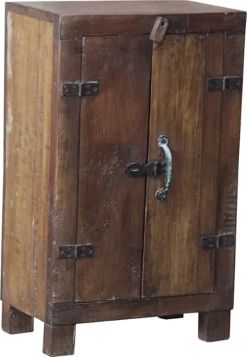 Vintage Beistellschrank S10 aus Mangoholz von Guru-Shop
