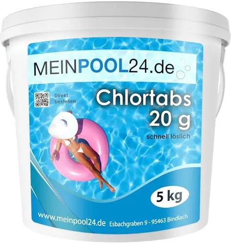 Chlortabs 20 g für den Swimmingpool Marke Meinpool24.de 5 kg