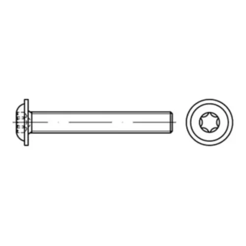 ISO 7380-2 Flachkopfschraube A 2 M 8 x 60 -T40 Vollgewinde - Maschinenschrauben, hochwertige A2 Flachkopfschrauben mit Innensechsrund, ideal für langlebige und korrosionsbeständige Anwendungen - 200 Stück im Set.