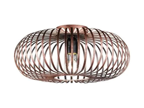 TRIO Leuchten LED Deckenleuchte mit Dimmfunktion - Moderne Deckenlampe im Industrie-Design, dimmbar und mit wechselbarem LED-Leuchtmittel – ideal für stilvolle Treppenhäuser oder großzügige Dielen.