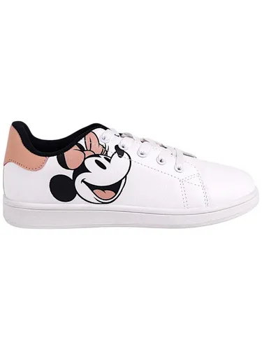 Cerdá Disney Minnie Maus Sneaker für Kinder - Größe 34, Weiß - Moderne und sportliche Sneaker mit niedlichem Minnie Maus Druck, ideal für aktive Kinder. Verfügbar in den Größen 32 bis 39, mit robustem Schnürverschluss für optimalen Halt.