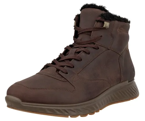 ECCO Exostride MID Winterstiefel für Herren, dunkelbraun - Robuste Wanderschuhe aus Premium-ECCO-Nubukleder mit warmem Wollfutter für optimale Wärme und Komfort. Ideal für aktive Outdoor-Abenteuer mit exzellenter Griffigkeit und Dämpfung.