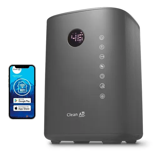 Clean Air Optima CA-605 Smart Luftbefeuchter - Luftreiniger mit UVC-Sterilisation, Ionisator und Aromatherapie für gesunde Raumluft. Ideal für Räume bis 65m², sorgt für optimale Befeuchtung und angenehme Düfte.