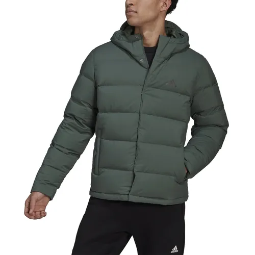 adidas Winter-Daunenjacke Helionic - grün, Herren XXL - adidas Bekleidung, wind- und wasserabweisend, bietet hervorragenden Komfort und Wärme für kalte Wintertage.