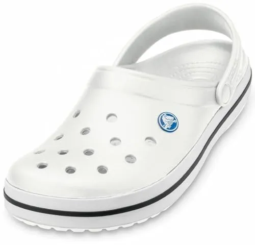 Crocs Crocband Flip-Flops Weiß 41-42 - Bequeme Flip-Flops für Kinder, ideal für Sommerabenteuer und Strandtage, mit rutschfester Sohle für sicheren Halt.