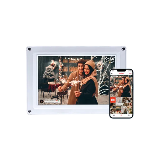 Smarter Bilderrahmen 30524 mit 32 GB Speicher - Kamerazubehör mit WiFi und 10,1 Zoll Touchscreen, Fotos bequem per Smartphone-App senden und jederzeit genießen.
