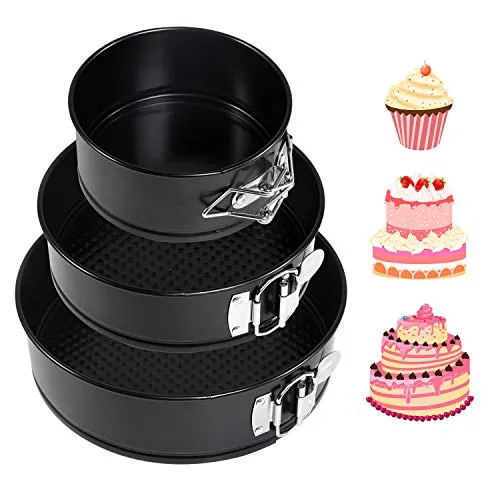 Ballery Backformen, Tortenform Kuchenform Rund mit Abnehmbarem Boden Antihaft Springform Set Kuchenbackform für Geburtstag/Hochzeit/Hause (11cm/ 18cm/ 22cm)