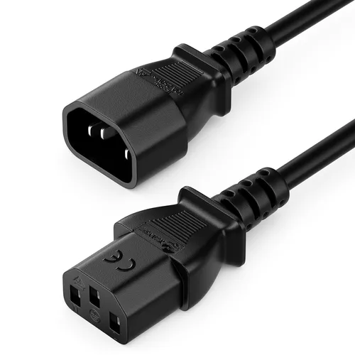 3m Kaltgerätekabel Verlängerung Verlängerungskabel IEC C13 auf C14 Stromkabel