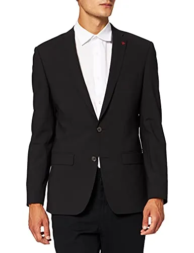 Roy Robson Herren Anzugjacke Slim Fit, Schwarz - Elegantes 2-Knopf Sakko - Anzugjacke für Herren in Slim Fit, modisches Design und ideal für formelle Anlässe. Kombinierbar mit Hose 5042-0240 für einen perfekten Look.