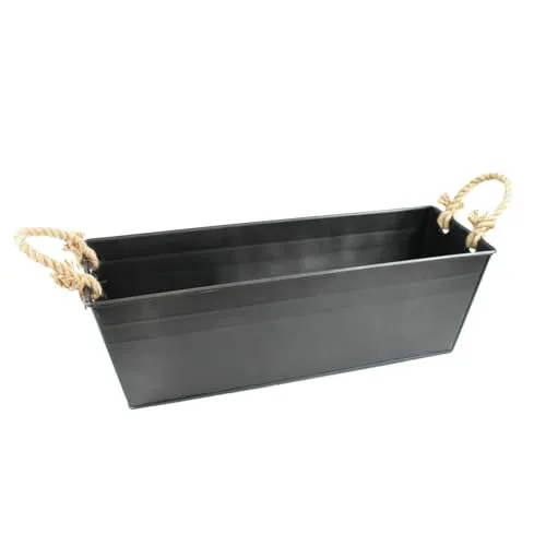 colourliving Blumenkasten Vintage Recta Pflanztopf Pflanzgefäß Zinktopf Balkontopf (44cm)