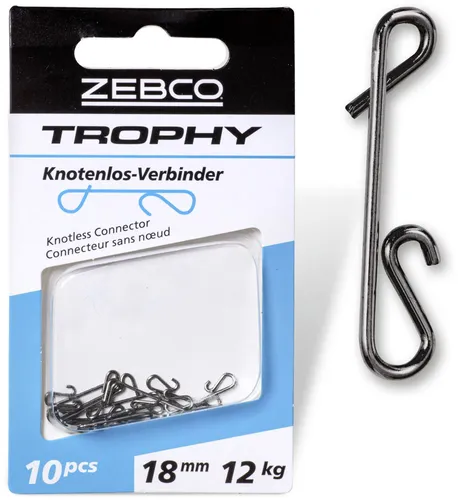 Zebco Trophy Knotenlos-Verbinder 18mm 12kg 10 Stück