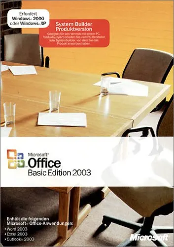 SB/MS Office Basic Edition 2003 + SP1 CD 1pk NON OSB, incl. Word, Excel, Outlook