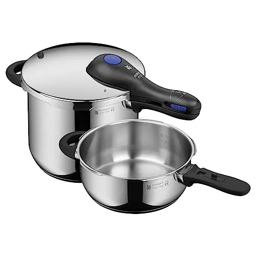 WMF Perfect Plus One Pot Schnellkochtopf-Set, 22 cm - Kochtöpfe - Schnell und gesund mit WMF! Die 6,5 Liter und 3,0 Liter Töpfe bieten bis zu 70% schnellere Kochzeiten und intensiven Geschmack.